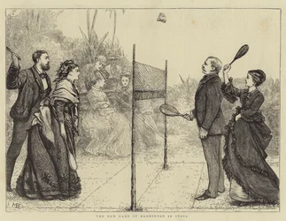 Das neue Spiel Badminton in Indien